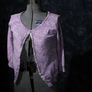 Purple Button Up Sweater Size Small Vintage